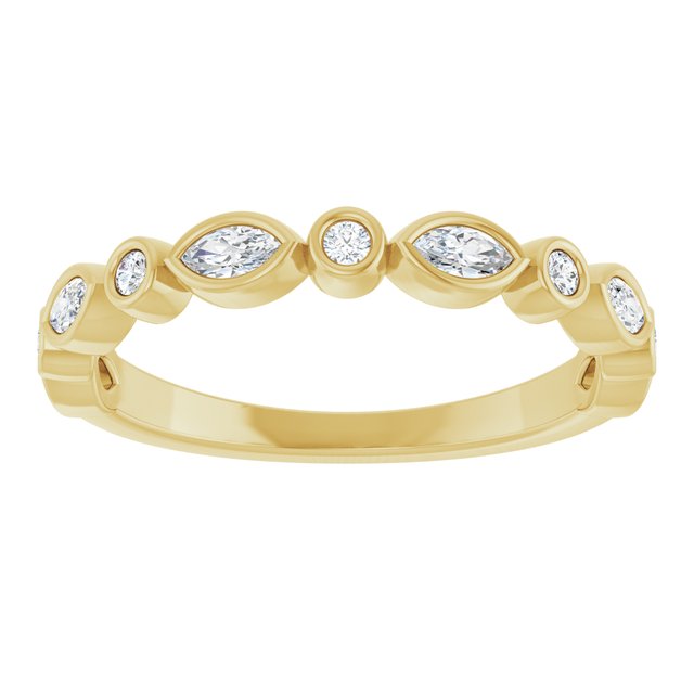 14K White 1/5  CTW Natural Diamond Anniversary Band