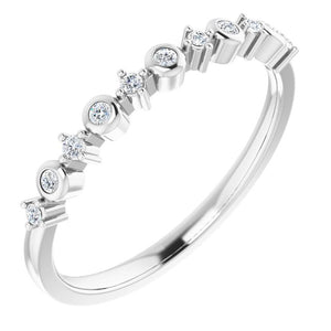 14K Yellow Gold Natural Diamond Ring with 1/10 CTW Round Diamond