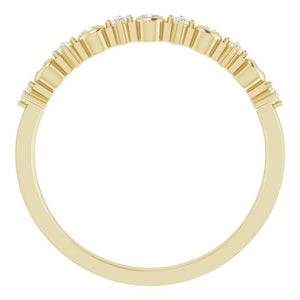 14K Yellow Gold Natural Diamond Ring with 1/10 CTW Round Diamond