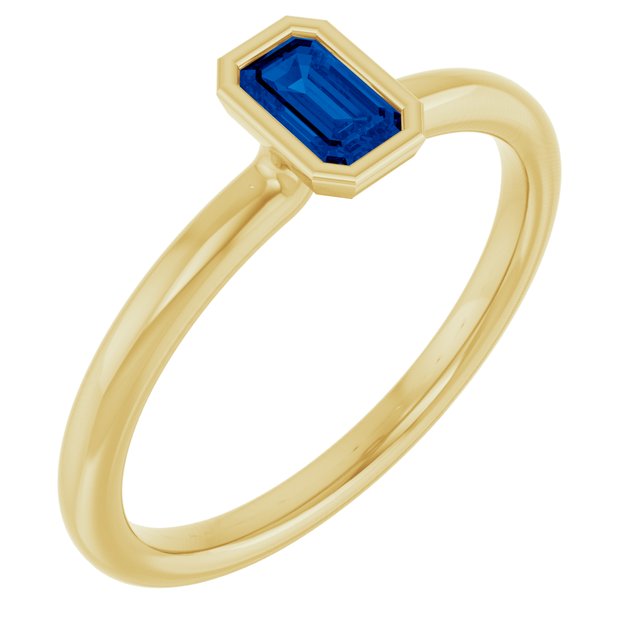 14K Gold Natural Ruby Stackable Ring
