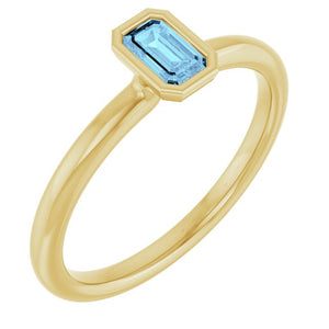 14K Gold Stackable Ring - Options Available