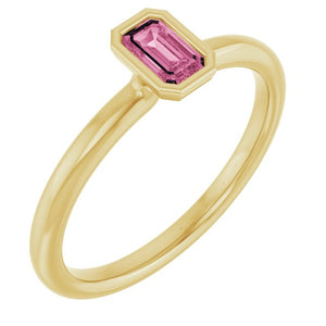 Natural Ruby Stackable Ring