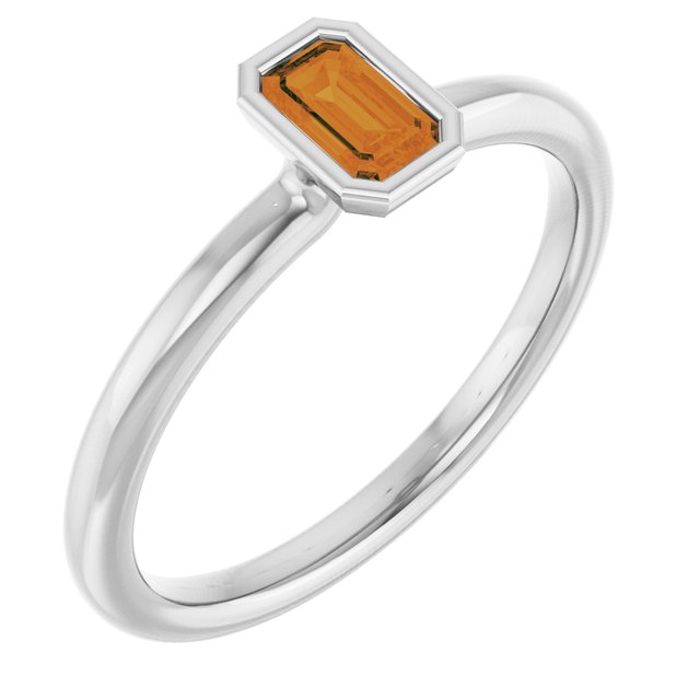 14K Gold Natural Ruby Stackable Ring