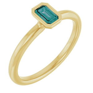 Lab-Grown Alexandrite Stackable Ring