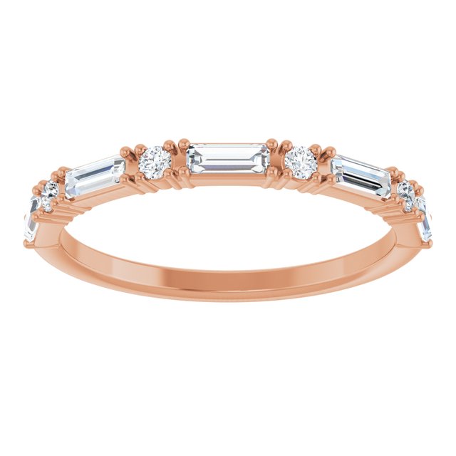 14K Gold & Platinum Natural Diamond Anniversary Band - Options Available