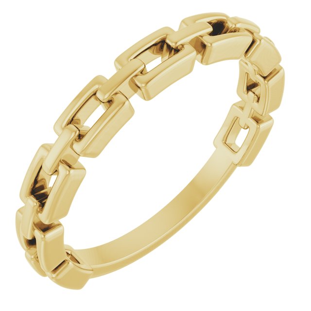 14K Gold Chain Link Ring - Options Available