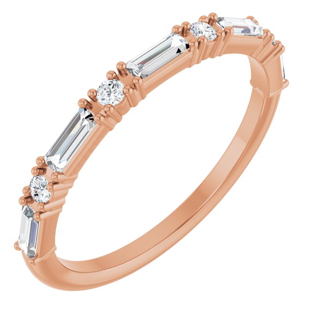 14K Gold Natural Diamond Anniversary Band - Options Available