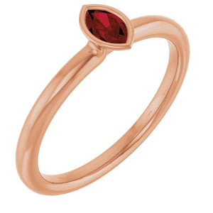 Natural Ruby Stackable Ring