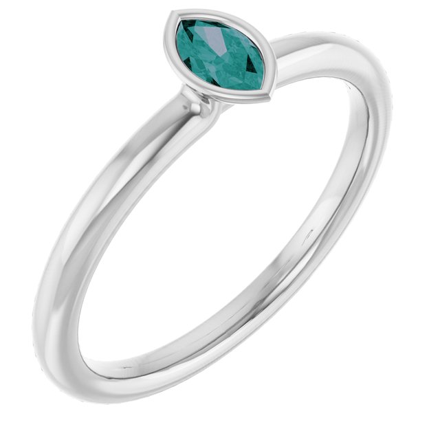 Lab-Grown Alexandrite Stackable Ring