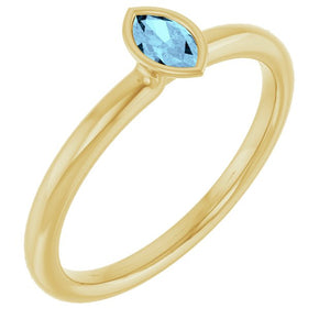14K Gold Stackable Ring - Options Available