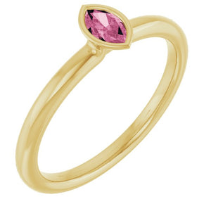 Natural Ruby Stackable Ring