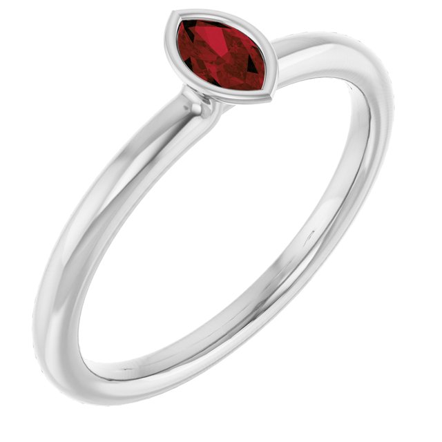 Natural Ruby Stackable Ring