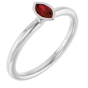 Natural Ruby Stackable Ring