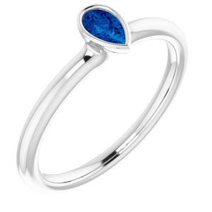 Lab-Grown Alexandrite, Ruby, Sapphire & Emerald Stackable Rings in 14K Gold, Silver & Platinum