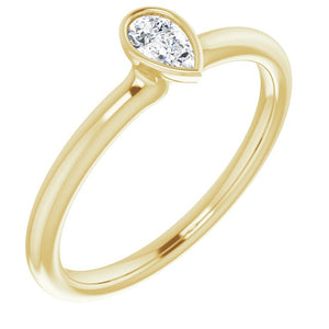 Gemstone Stackable Ring in 14K Gold, Silver & Platinum