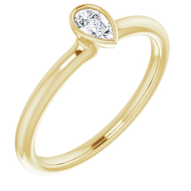 14K Gold Natural Ruby Stackable Ring