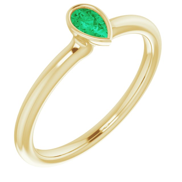 Lab-Grown Alexandrite, Ruby, Sapphire & Emerald Stackable Rings in 14K Gold, Silver & Platinum