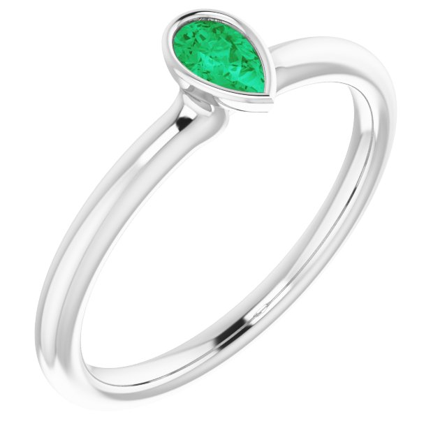 Lab-Grown Alexandrite, Ruby, Sapphire & Emerald Stackable Rings in 14K Gold, Silver & Platinum