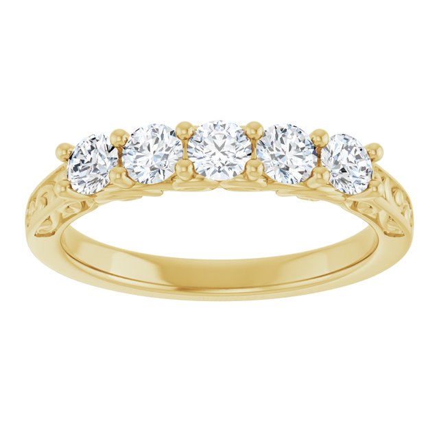 14K White 1/3 CTW Natural Diamond Anniversary Band