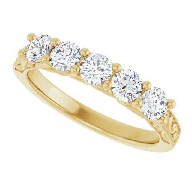 14K White 1/3 CTW Natural Diamond Anniversary Band