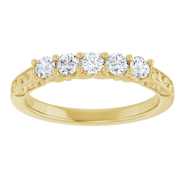 14K White 1/3 CTW Natural Diamond Anniversary Band