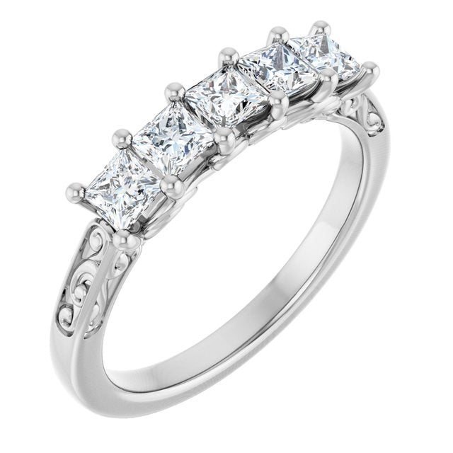 14K White 1/3 CTW Natural Diamond Anniversary Band