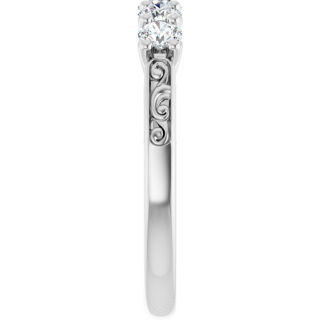 14K White 1/3 CTW Natural Diamond Anniversary Band