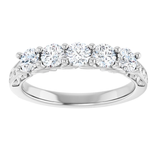 14K White 1/3 CTW Natural Diamond Anniversary Band