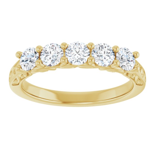 14K White 1/3 CTW Natural Diamond Anniversary Band