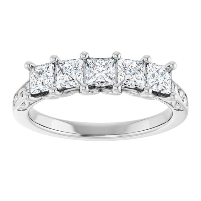 14K White 1/3 CTW Natural Diamond Anniversary Band