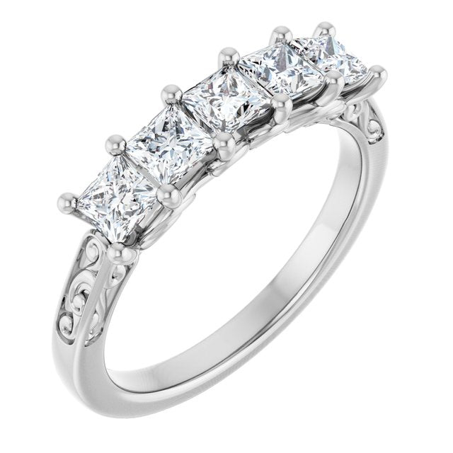 14K White 1/3 CTW Natural Diamond Anniversary Band