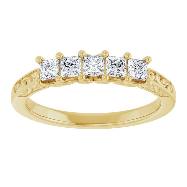 14K White 1/3 CTW Natural Diamond Anniversary Band