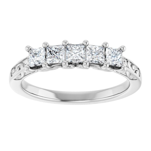 14K White 1/3 CTW Natural Diamond Anniversary Band