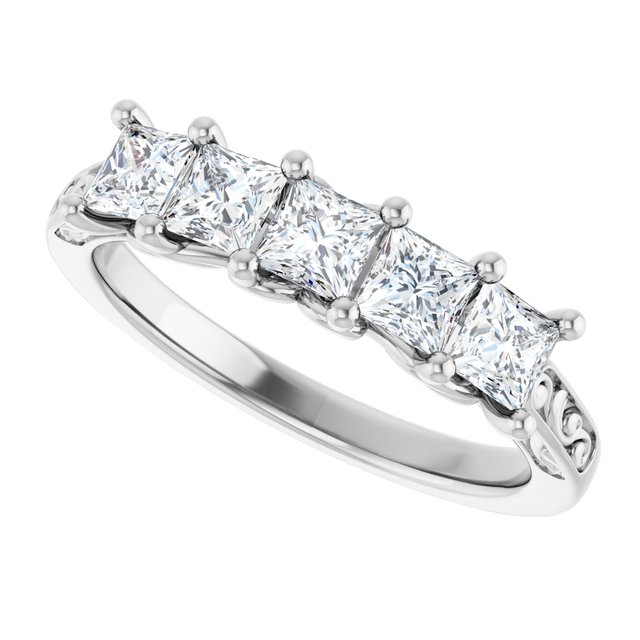 14K White 1/3 CTW Natural Diamond Anniversary Band