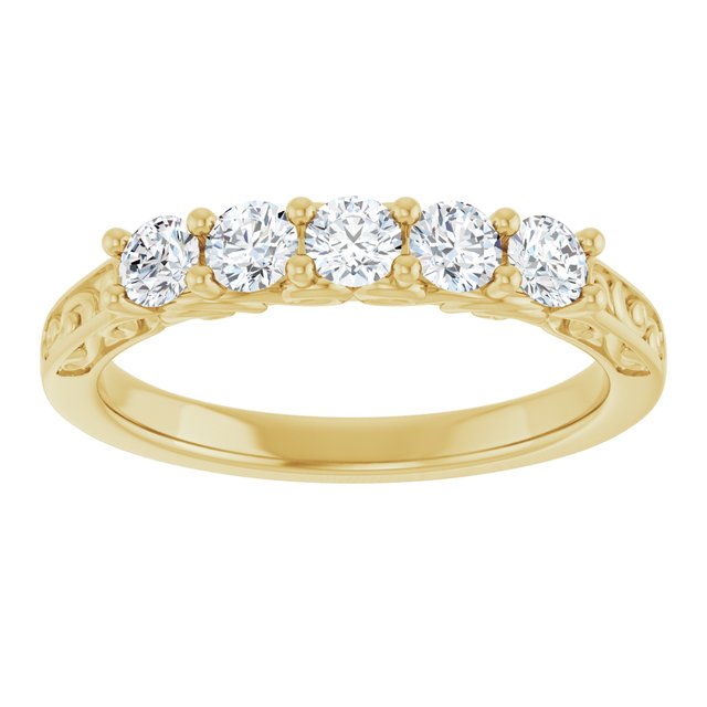 14K White 1/3 CTW Natural Diamond Anniversary Band