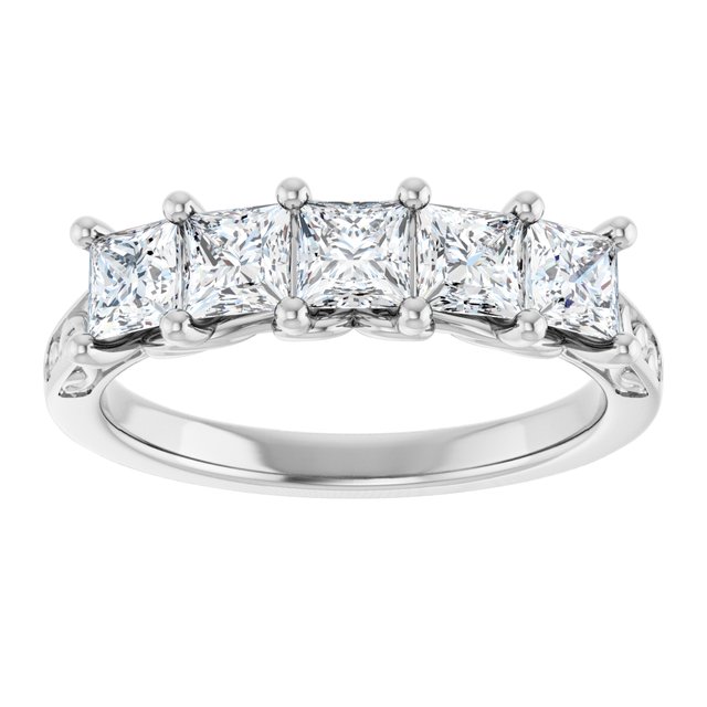 14K White 1/3 CTW Natural Diamond Anniversary Band