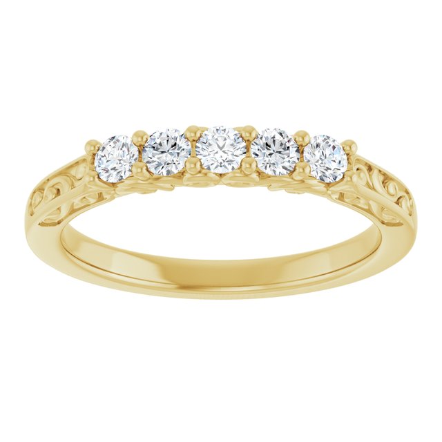 14K White 1/3 CTW Natural Diamond Anniversary Band