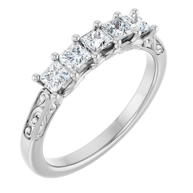 14K White 1/3 CTW Natural Diamond Anniversary Band