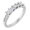 14K White Gold 1/3 CTW Natural Diamond Anniversary Ring