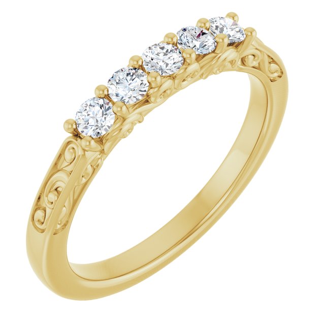 14K White 1/3 CTW Natural Diamond Anniversary Band