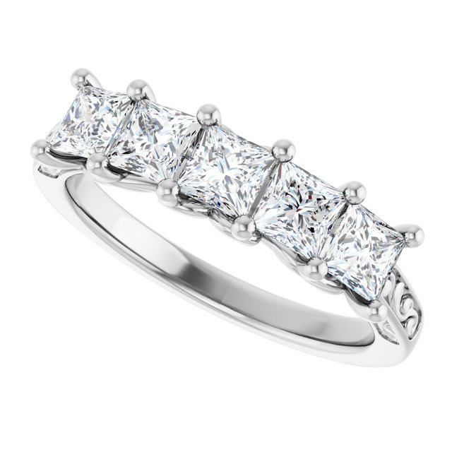 14K White 1/3 CTW Natural Diamond Anniversary Band