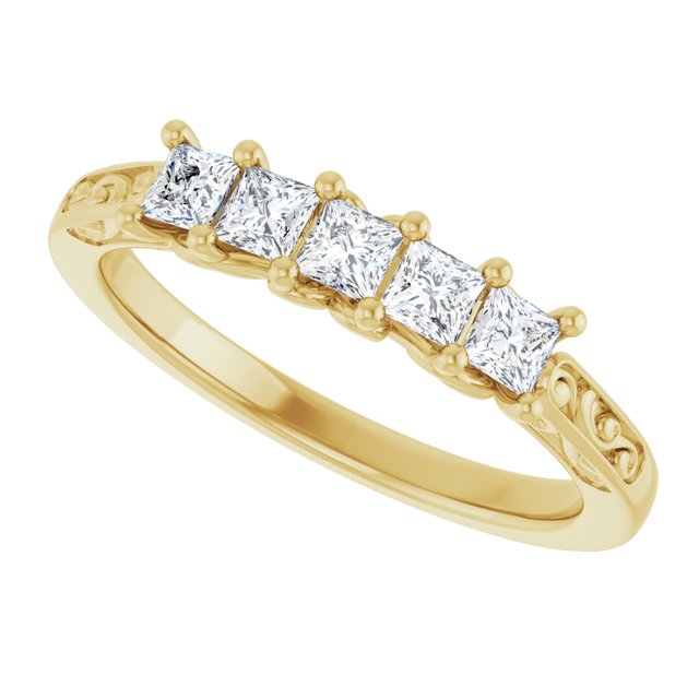 14K White 1/3 CTW Natural Diamond Anniversary Band