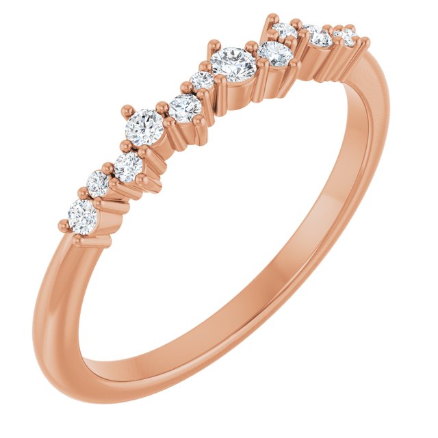 14K Gold Natural Diamond Stackable Ring - Options Available