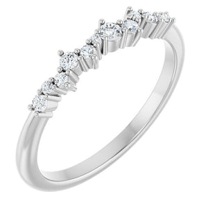 14K Gold & Platinum Natural Diamond Stackable Ring - Options Available