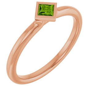 14K Gold Stackable Ring - Options Available