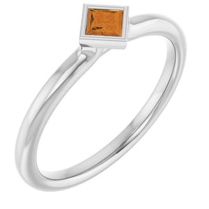 14K Gold Natural Ruby Stackable Ring