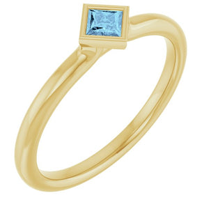 14K Gold Stackable Ring - Options Available