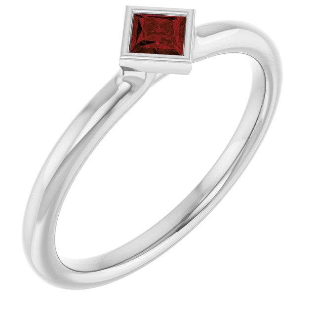 Natural Ruby Stackable Ring