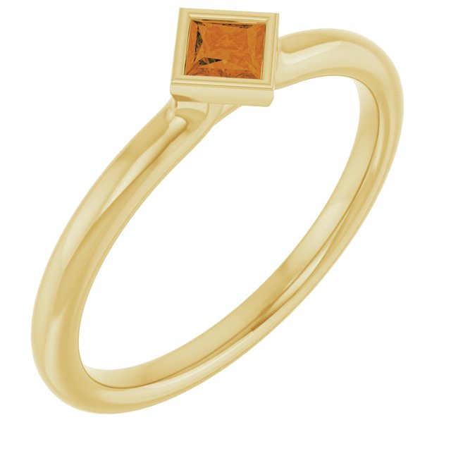 14K Gold Natural Ruby Stackable Ring