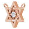 14K White Gold .03 CT Natural Diamond Star of David Pendant